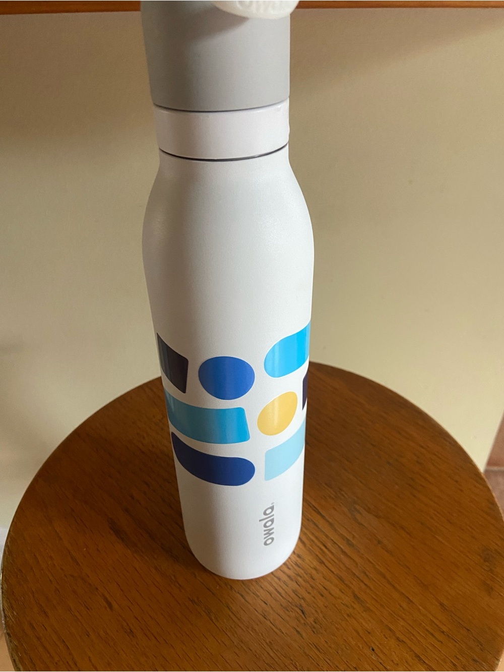 Owala x LinkedIn Insulated Water Bottle White Blue Yellow NWOT